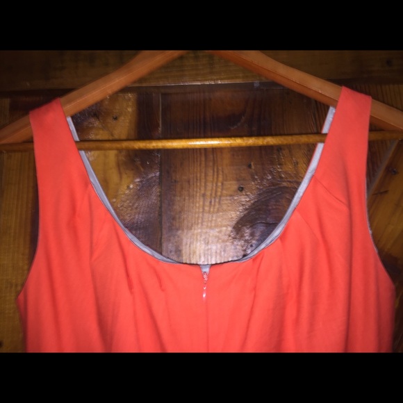 J. Crew Orange Ruched Neck Dress - Picture 5 of 6